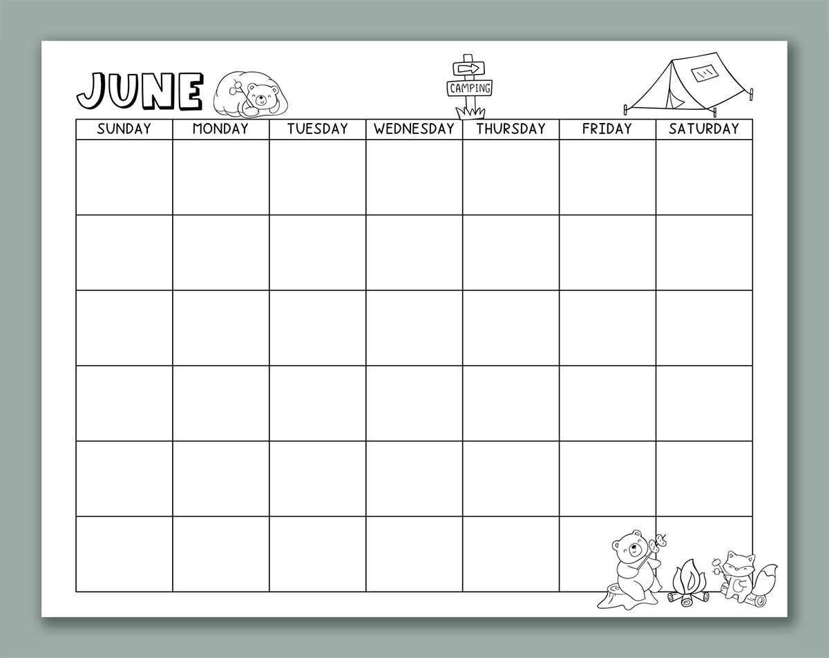 Printable Calendar For Kids 2025 2024 And Undated Versions Included Printable Calendar For Kids 2025 2024 And Undated Versions Included