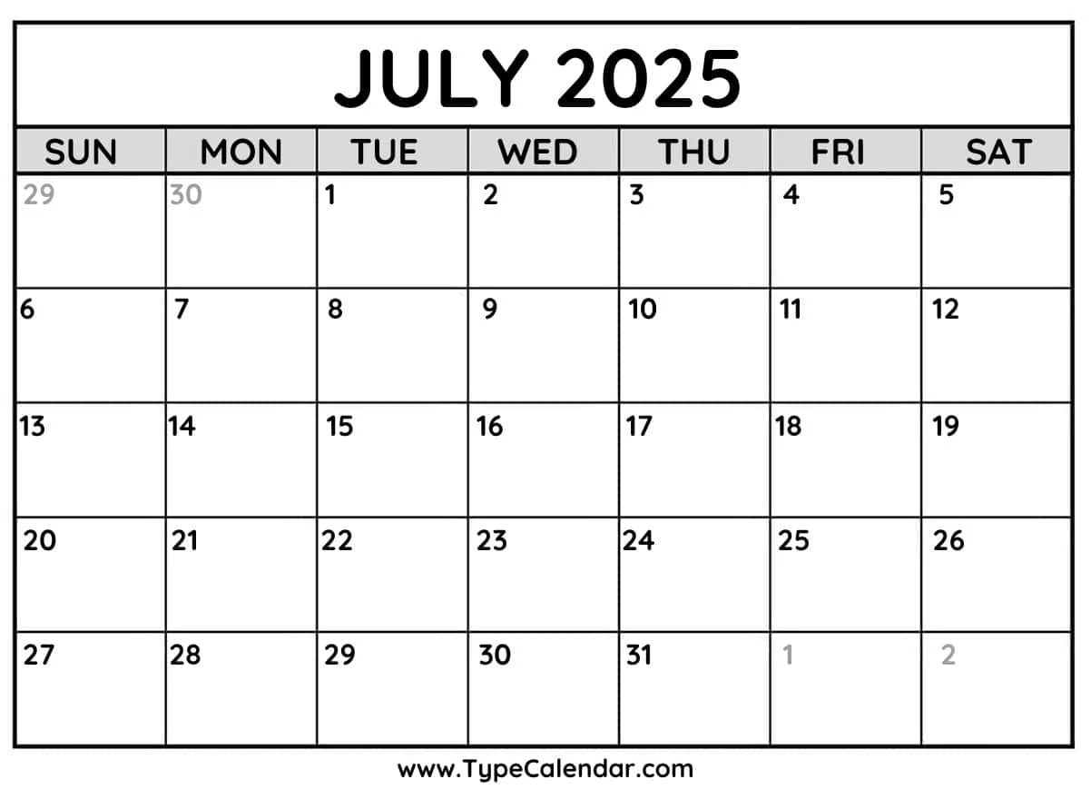 Printable Calendar Templates For 2025 And More