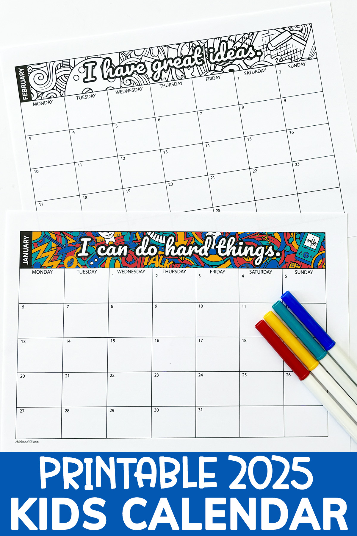 Free Printable Calendar Months 2025