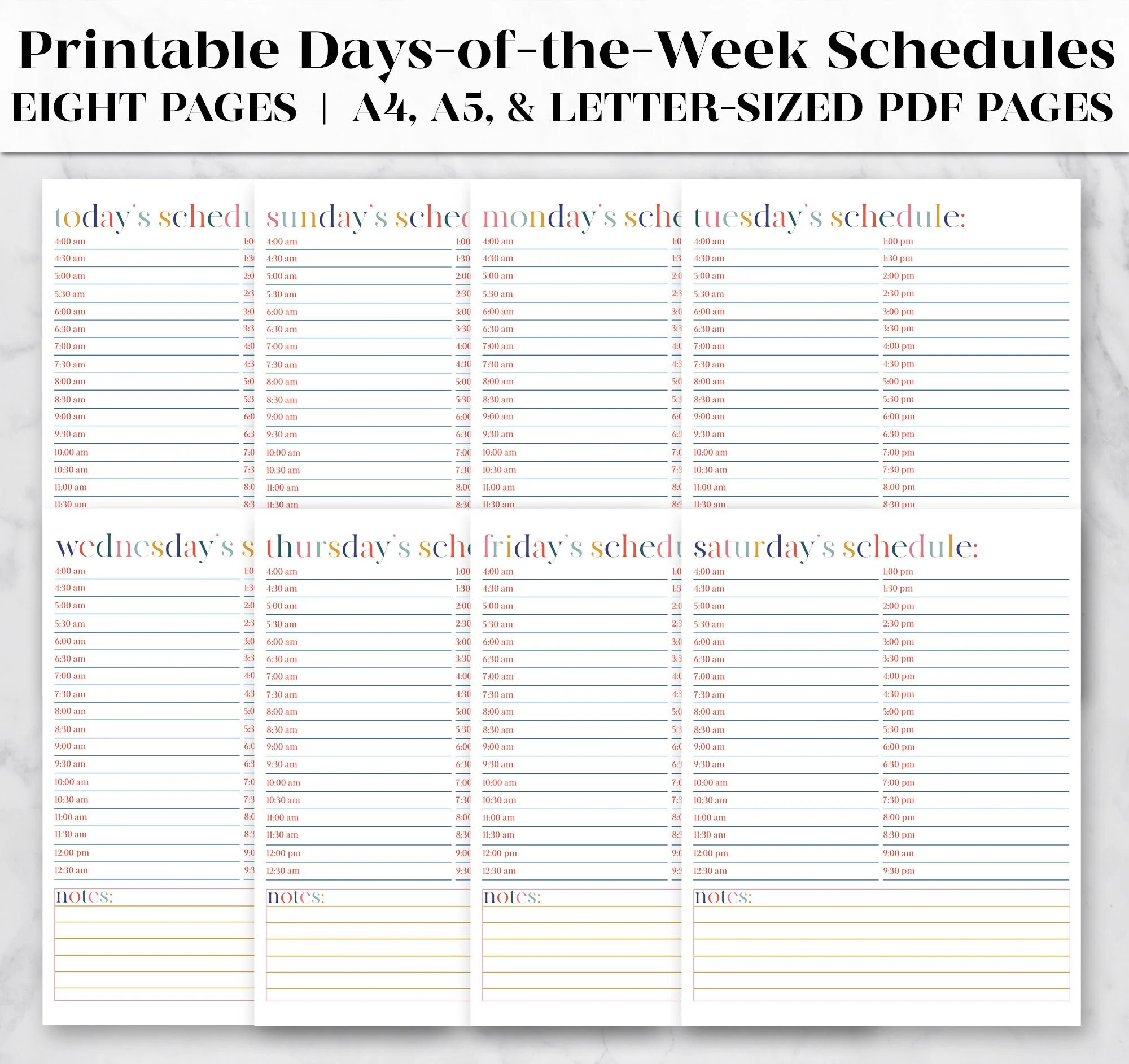 Free Printable Calendar With Days Of The Week