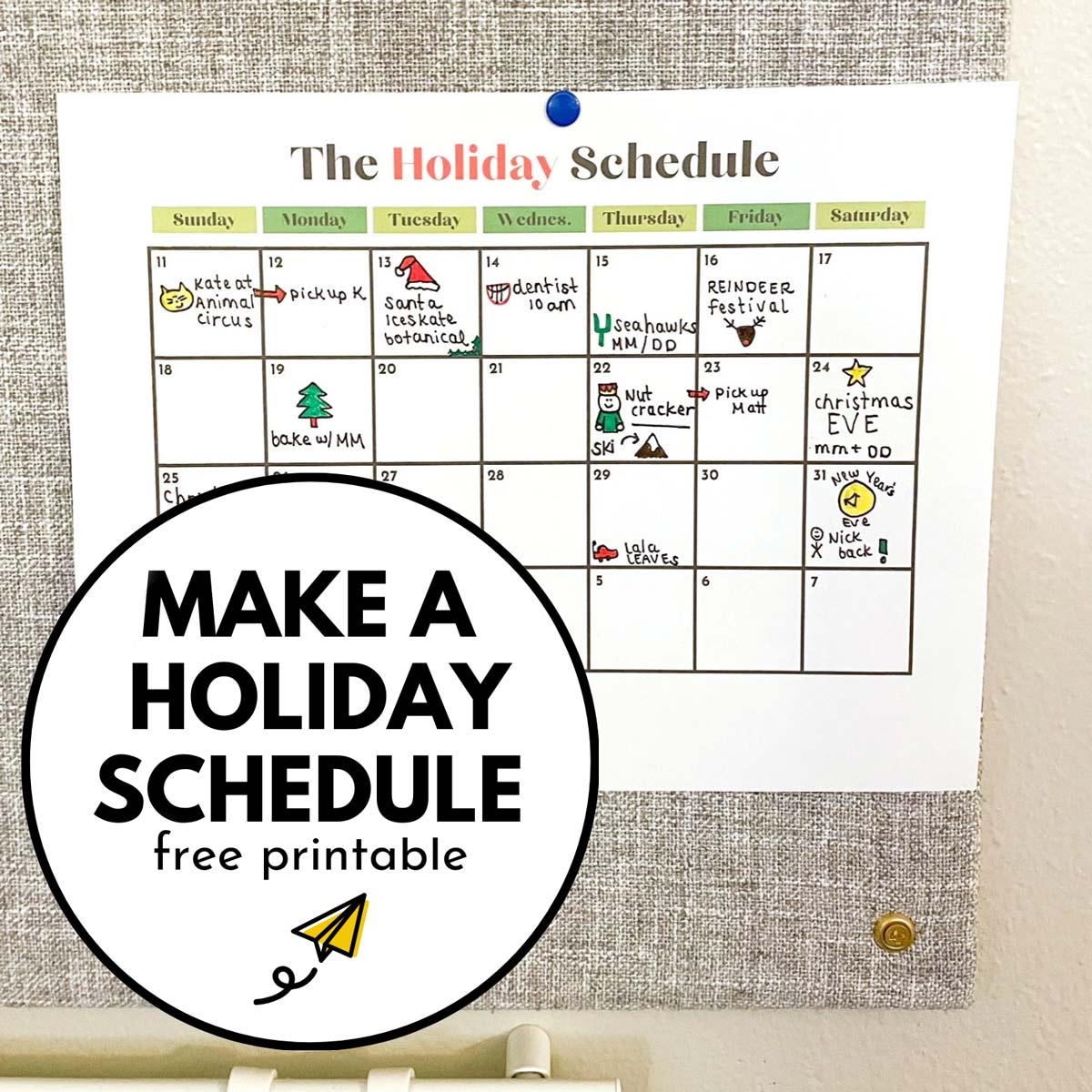 Printable Holiday Calendar For Kids Busy Toddler Printable Holiday Calendar For Kids Busy Toddler