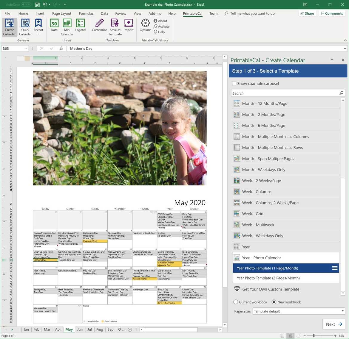 PrintableCal Create Printable Calendars With 90 Calendar Templates For Excel Word And PowerPoint PrintableCal Create Printable Calendars With 90 Calendar Templates For Excel Word And PowerPoint