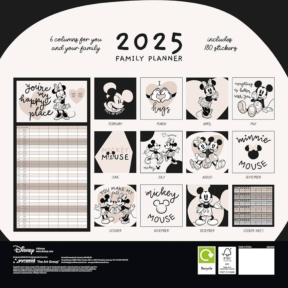Pyramid Mickey Friends 2025 Family Planner 30 X 30 Cm Family Calendar With Disney Characters Monthly Calendar With 6 Columns And Sticker Sheet Sustainable Only With Paper Envelope Unknown Author 9781804231418 Amazon Office Products Pyramid Mickey Friends 2025 Family Planner 30 X 30 Cm Family Calendar With Disney Characters Monthly Calendar With 6 Columns And Sticker Sheet Sustainable Only With Paper Envelope Unknown Author 9781804231418 Amazon Office Products