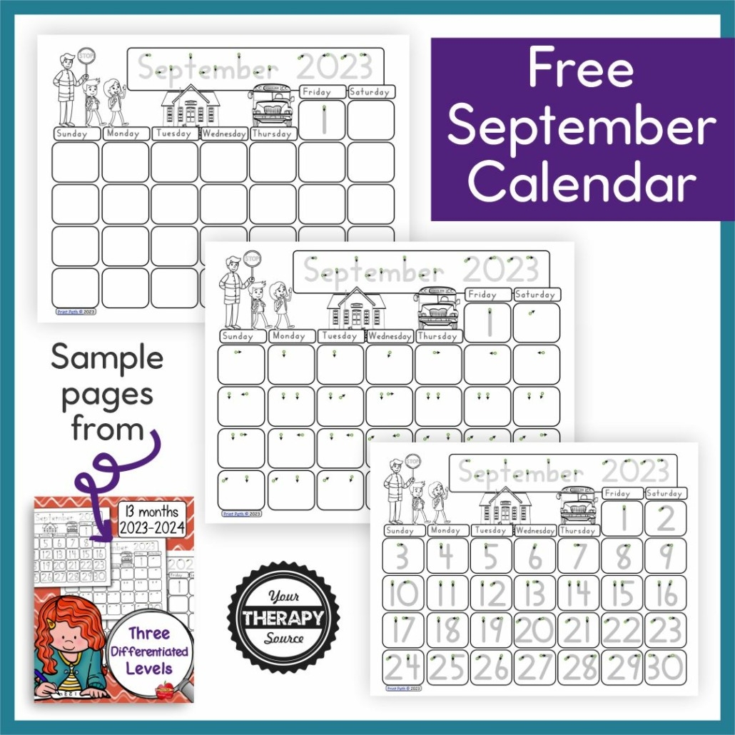 Free Printable Calendars For Elementary Students
