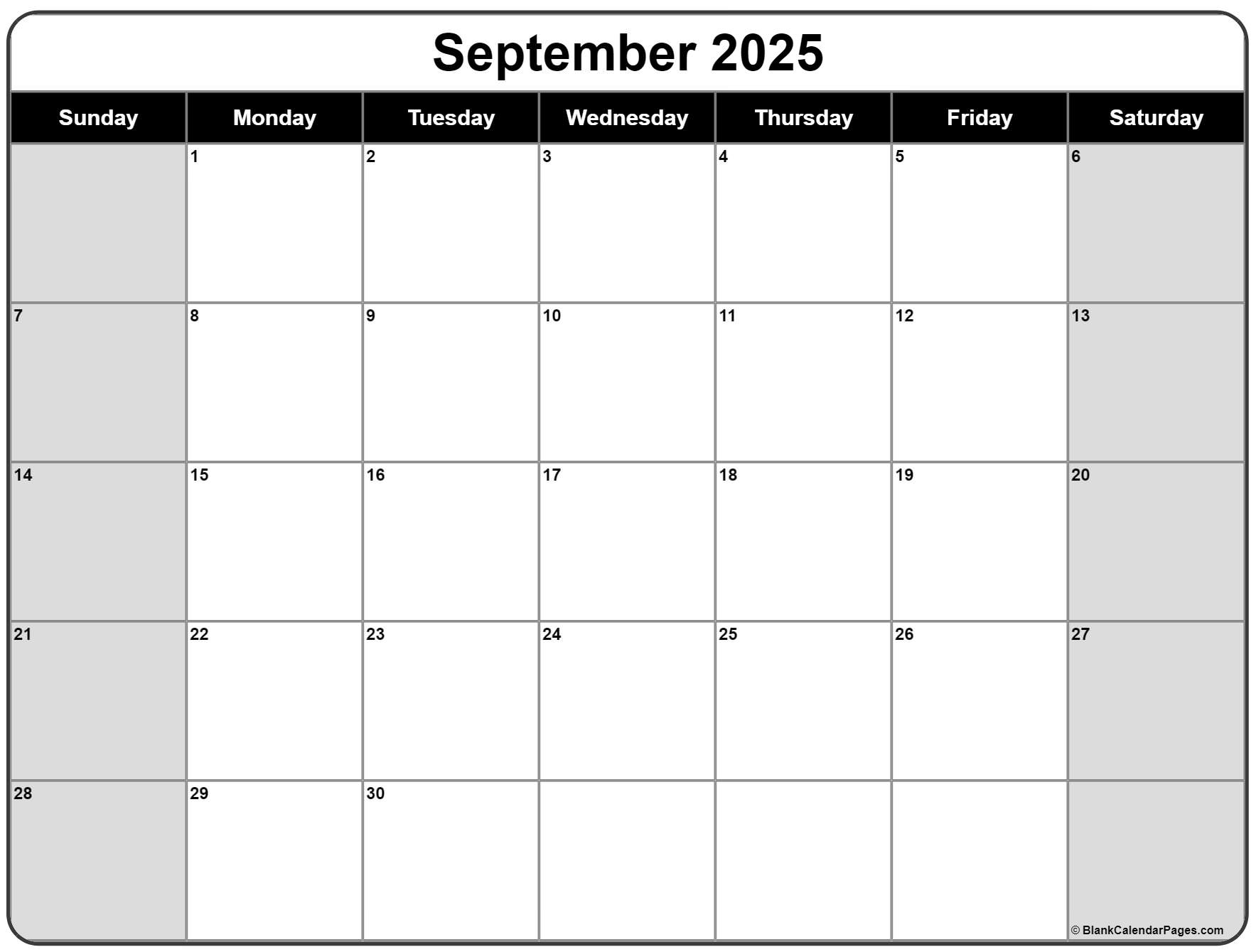 September 2025 Calendar Free Printable Calendars September 2025 Calendar Free Printable Calendars