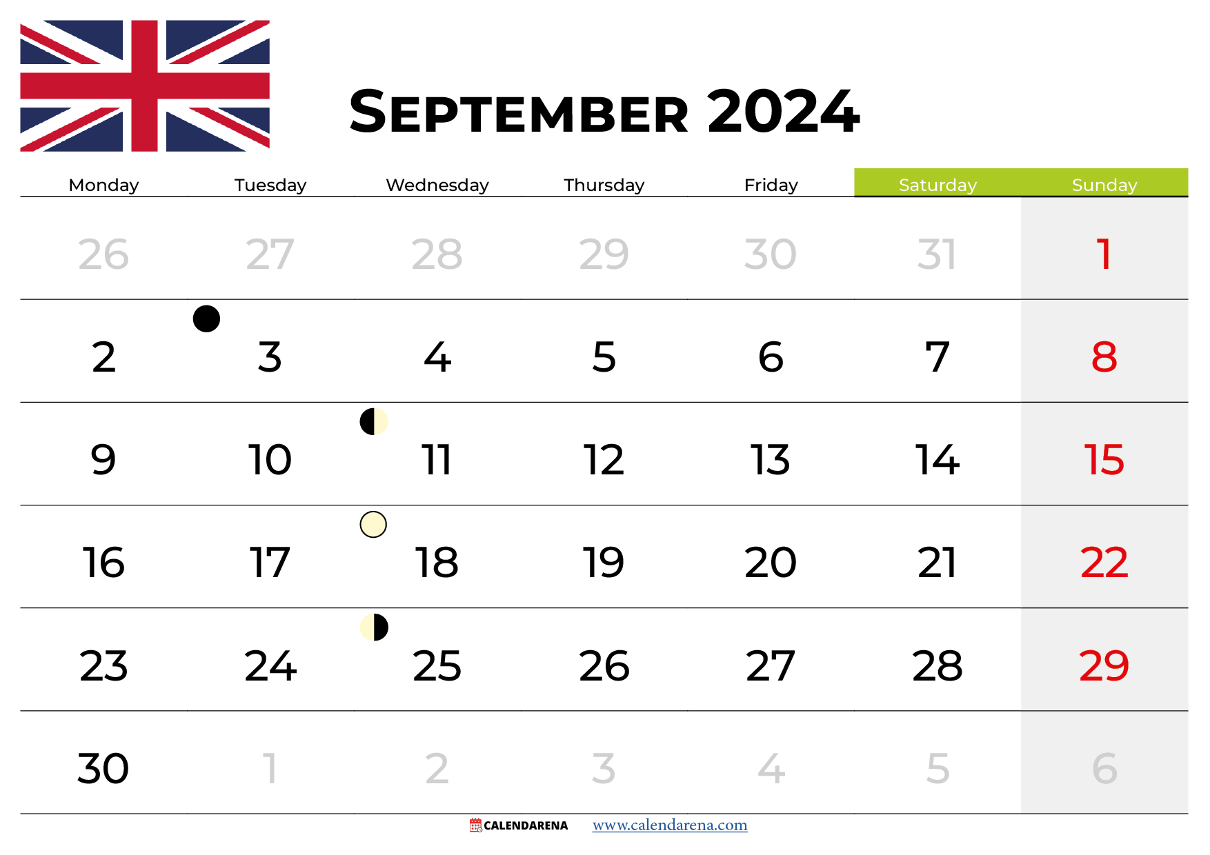 Printable Calendar Sept