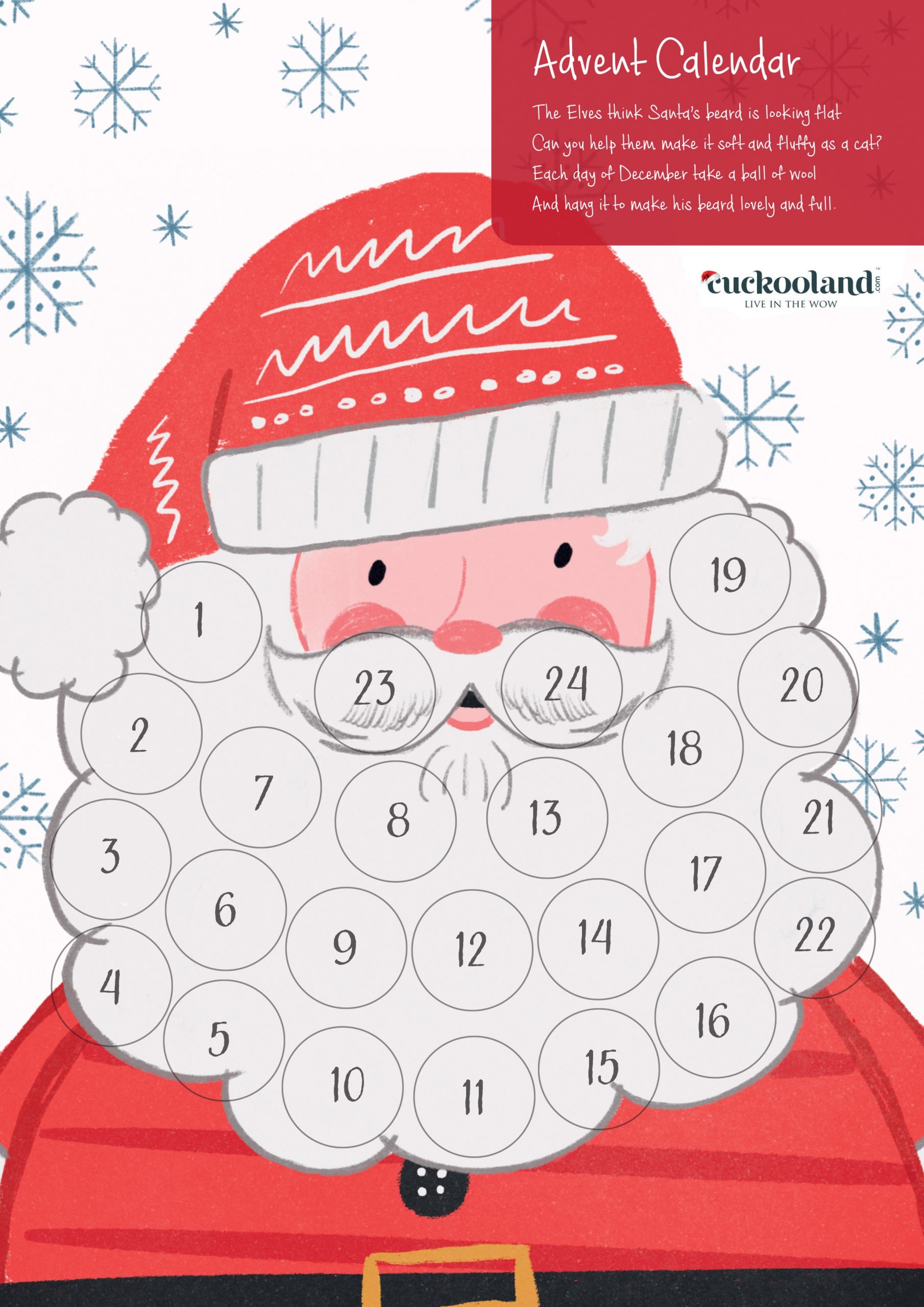 The Printable Advent Calendar By Cuckooland Cuckooland