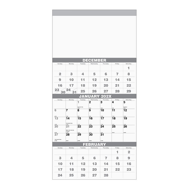 Free Printable Three Month Calendar