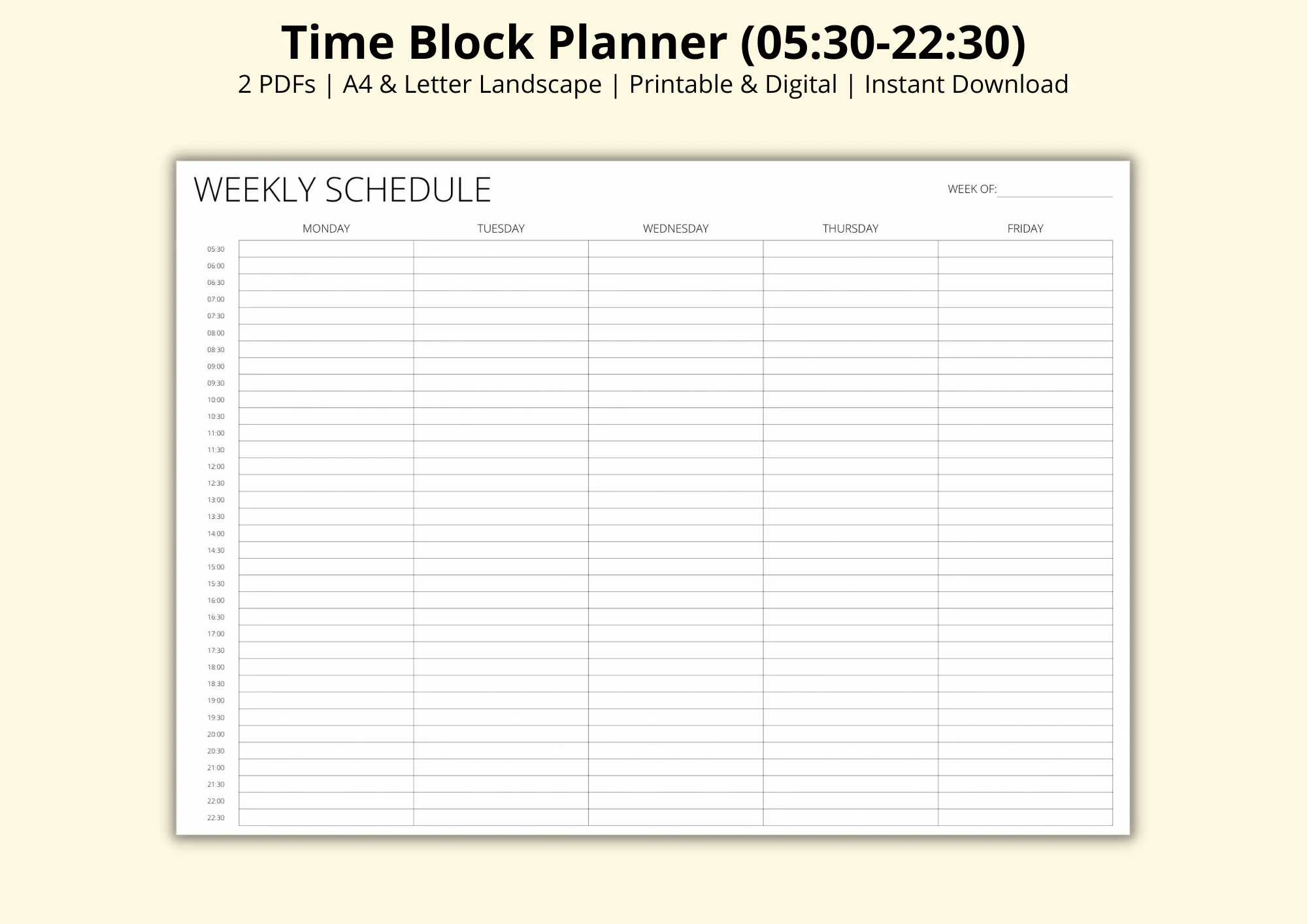 Time Block Planner Printable Weekly Planner Template 5 Day Planner PDF Week At A Glance Study work Timetable Time Management A4 letter Etsy Time Block Planner Printable Weekly Planner Template 5 Day Planner PDF Week At A Glance Study work Timetable Time Management A4 letter Etsy