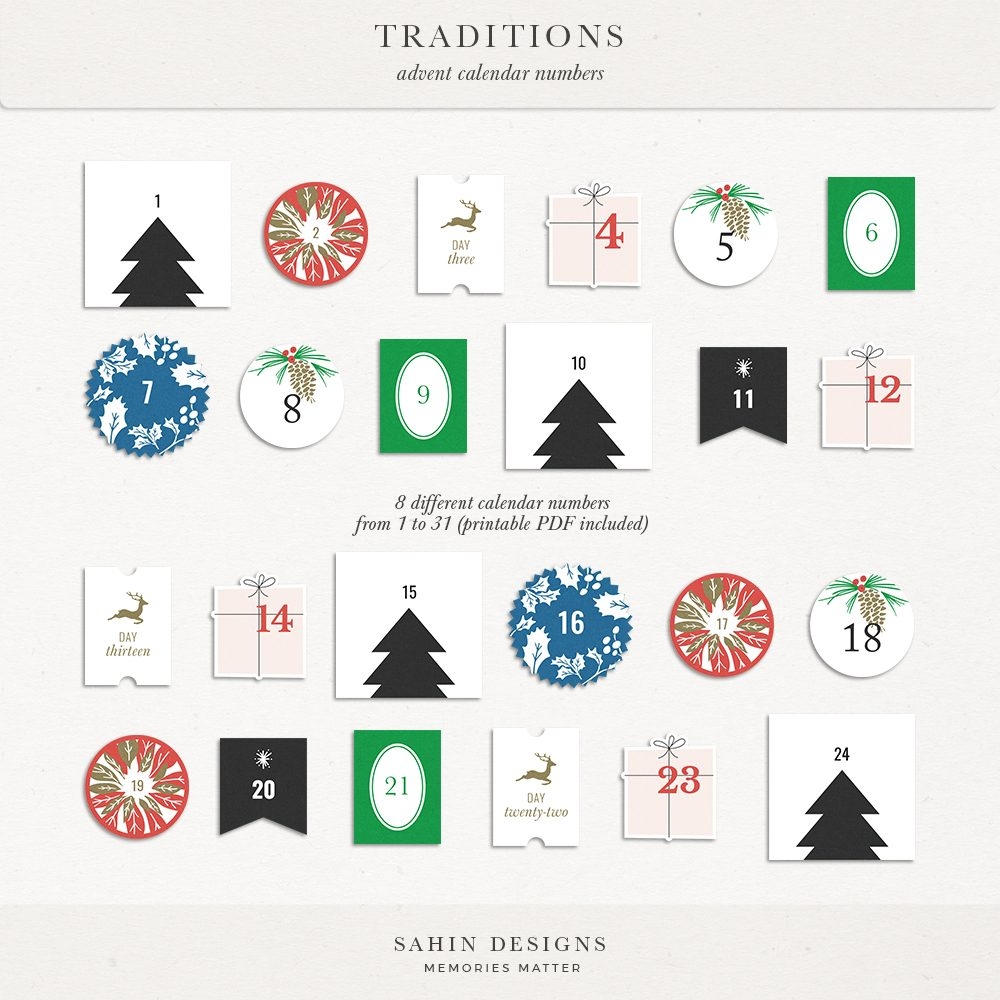 Printable Numbers For Advent Calendars