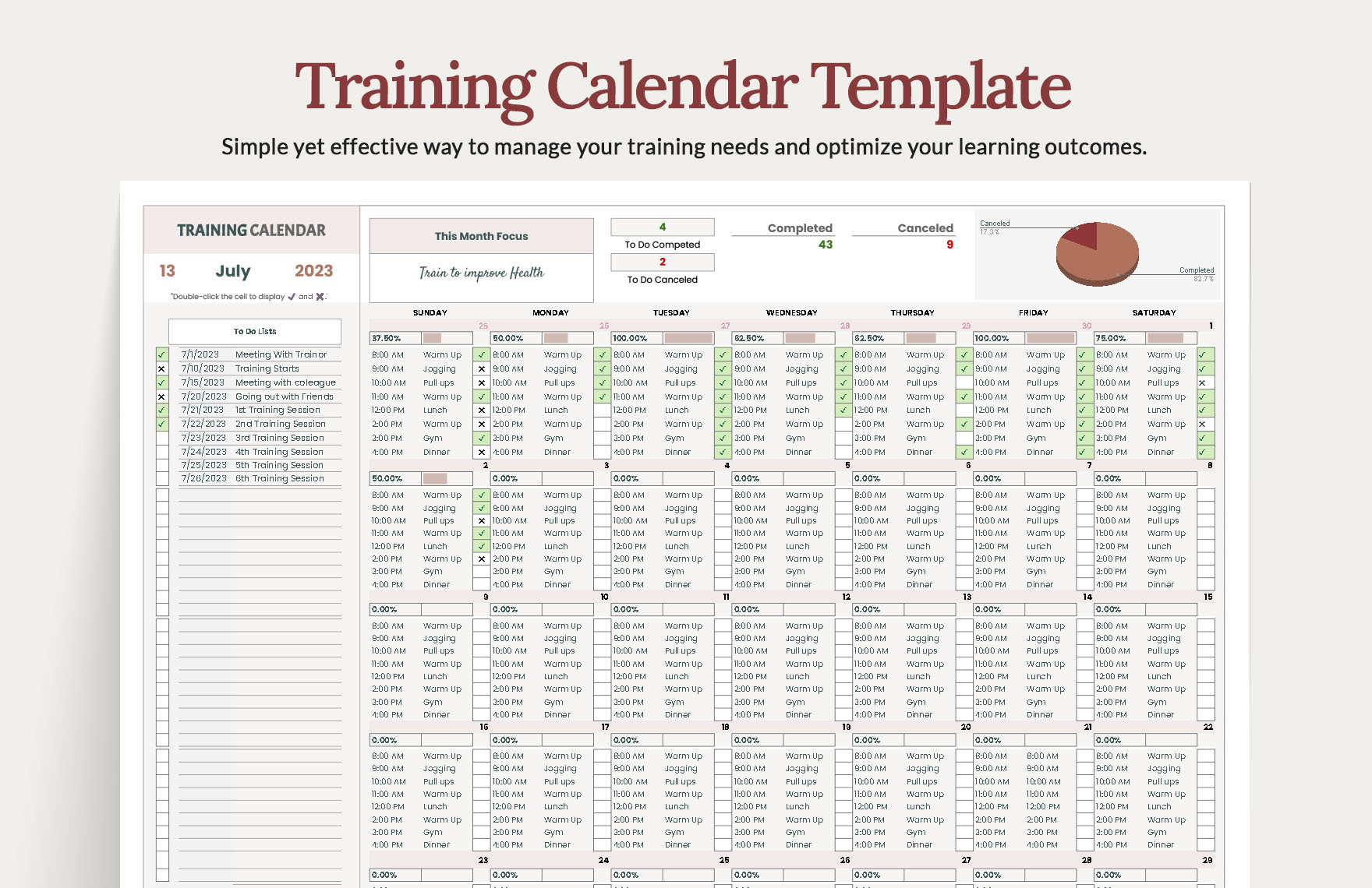 Training Calendar New Arrivals