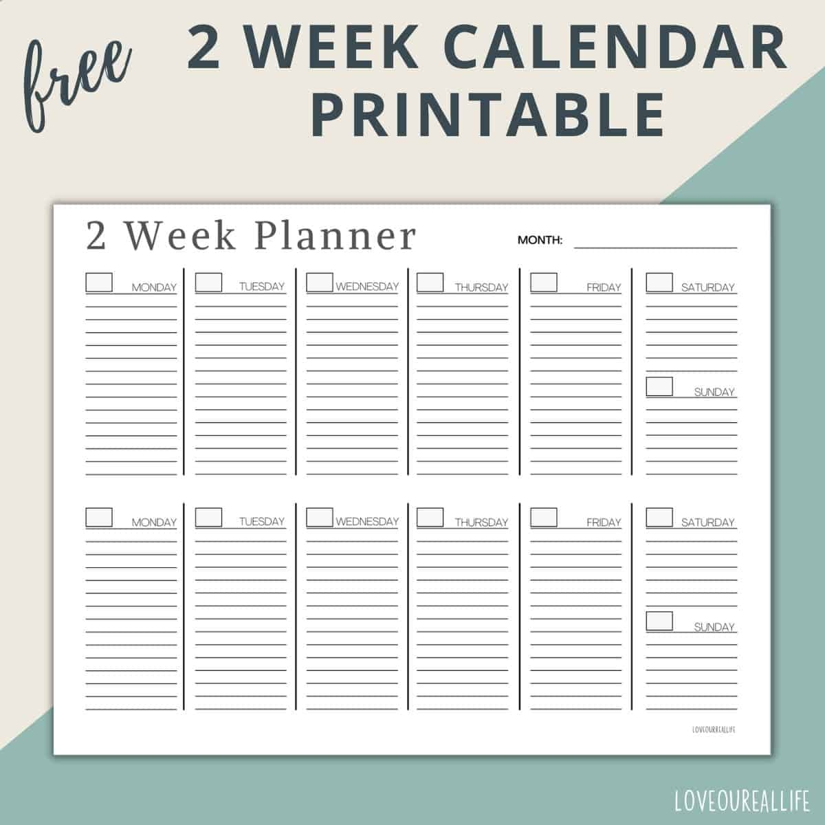 Printable Calendar Templates Weekdays