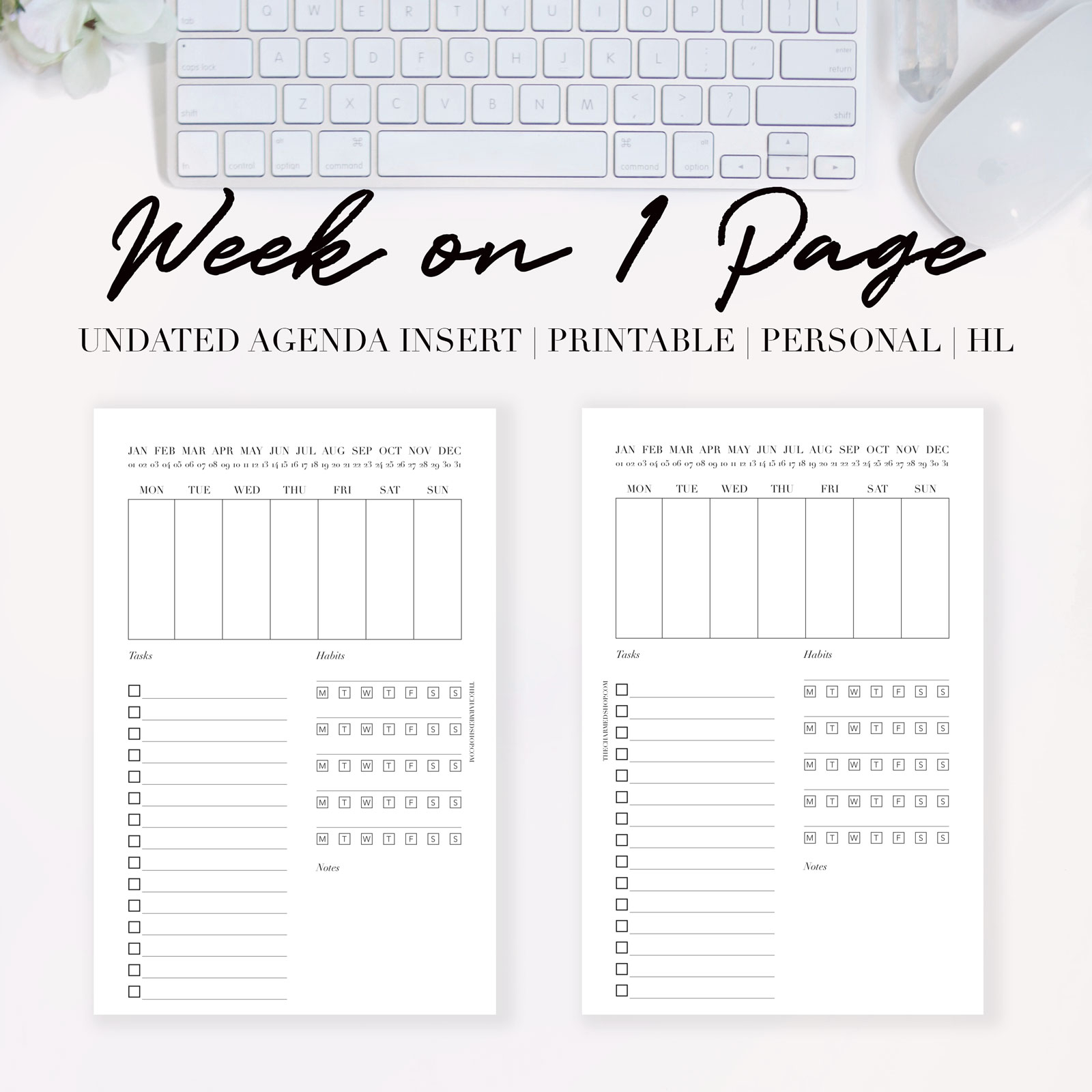 Half Page Calendar Printable