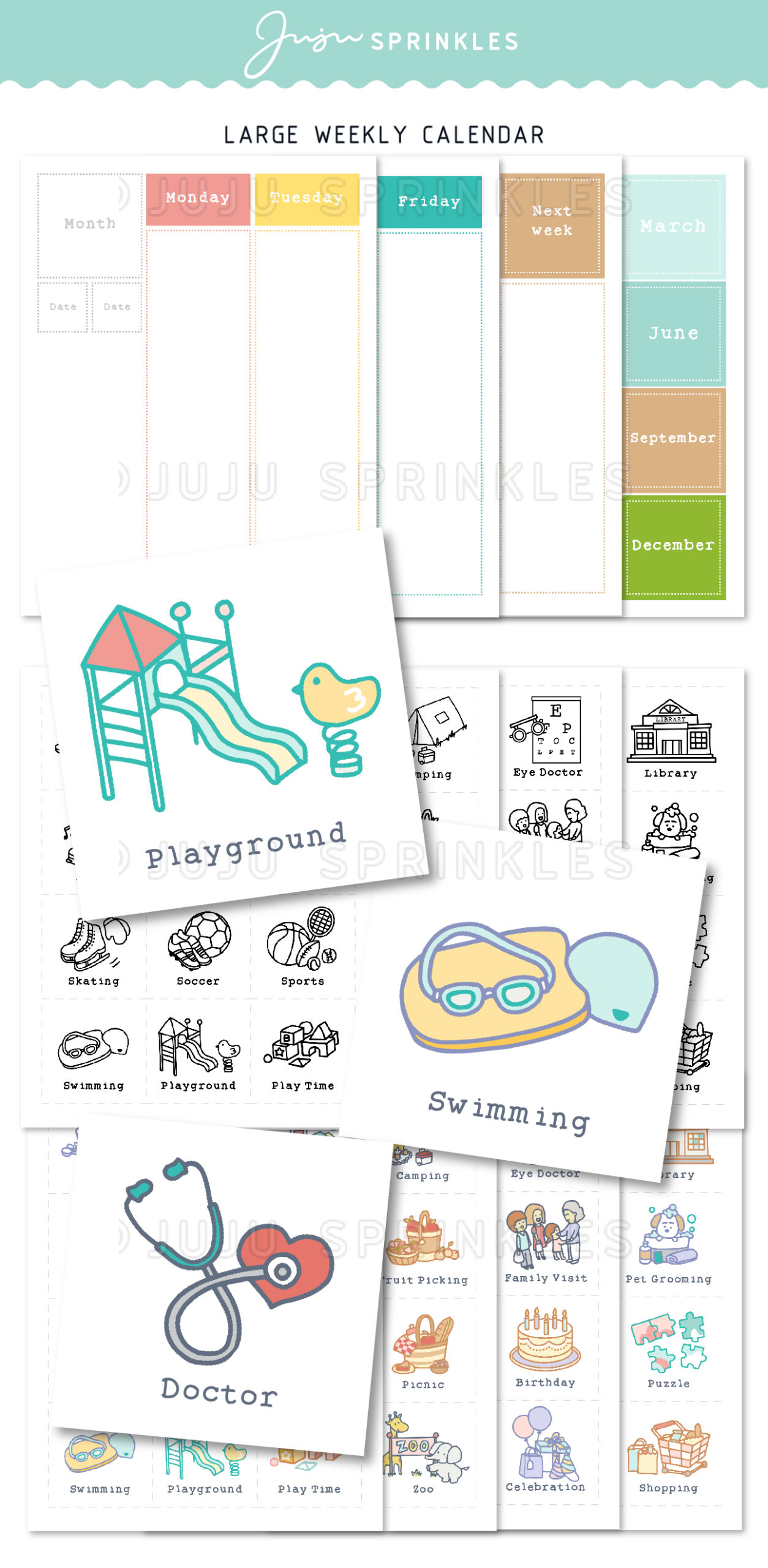 Weekly Activity Calendar Printable Juju Sprinkles