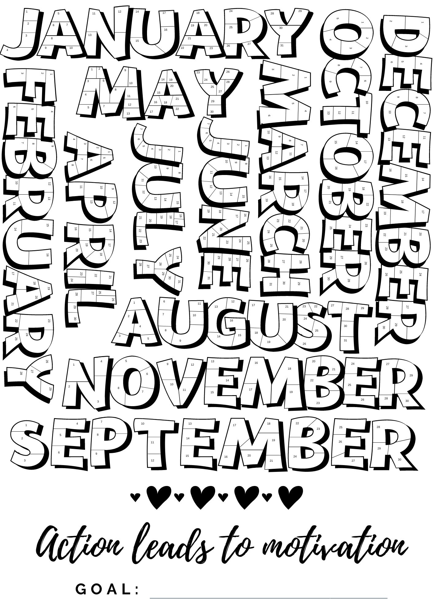 Workout Tracker Coloring Page