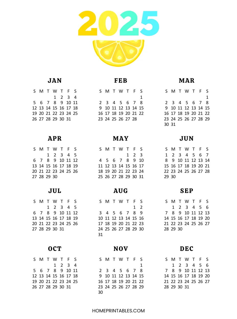 Calendar 2025 Free Printable Calendar 2025